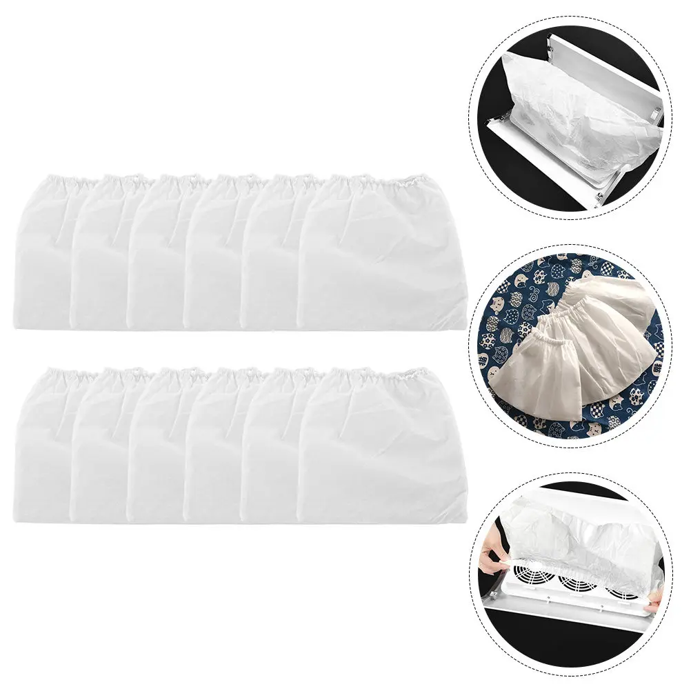 

12Pcs Manicure Dust Bag Premium Nonwoven Nail Vacuum Cleaner Replacement Bag Sealed Dust Collector for Nail Salon Use
