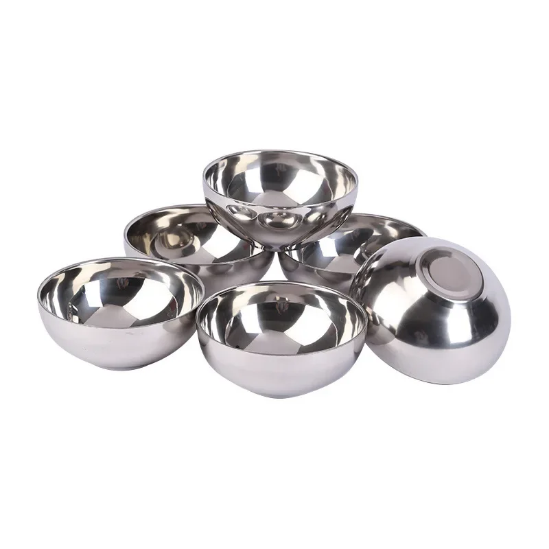 Stainless Steel Bowl Thickened Double Insulation Light Bowl Anti-hot Canteen Restaurant Multi-purpose Children's Bowl