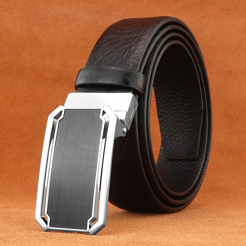 

High Quality Designer belts for men, full grain leather trousers with sliding buckle formal leisure belts for young men cowhid