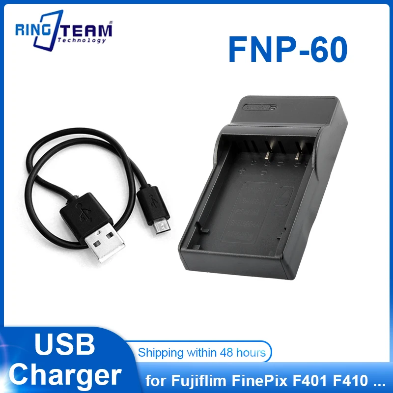 FNP-60 NP60 NP-60 Battery USB Charger for Fujiflim Cameras FinePix F401 F410 F601 Zoom M603 Gateway DCT50 Traveler DC6300 DC630C