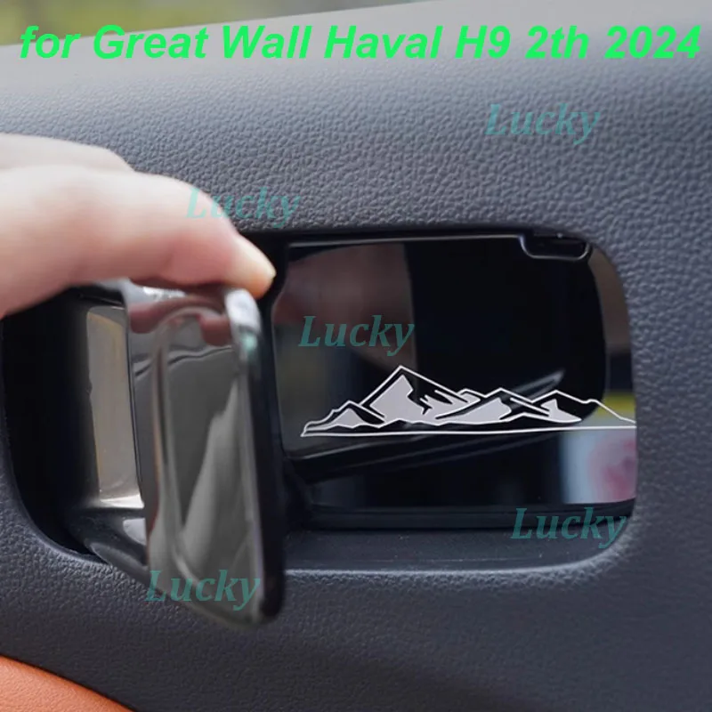 

for Great Wall Haval H9 2th 2024 Car Inner Door Bowl Cover Scratch-proof Stainless Steel Protective Patch Interior Accessories