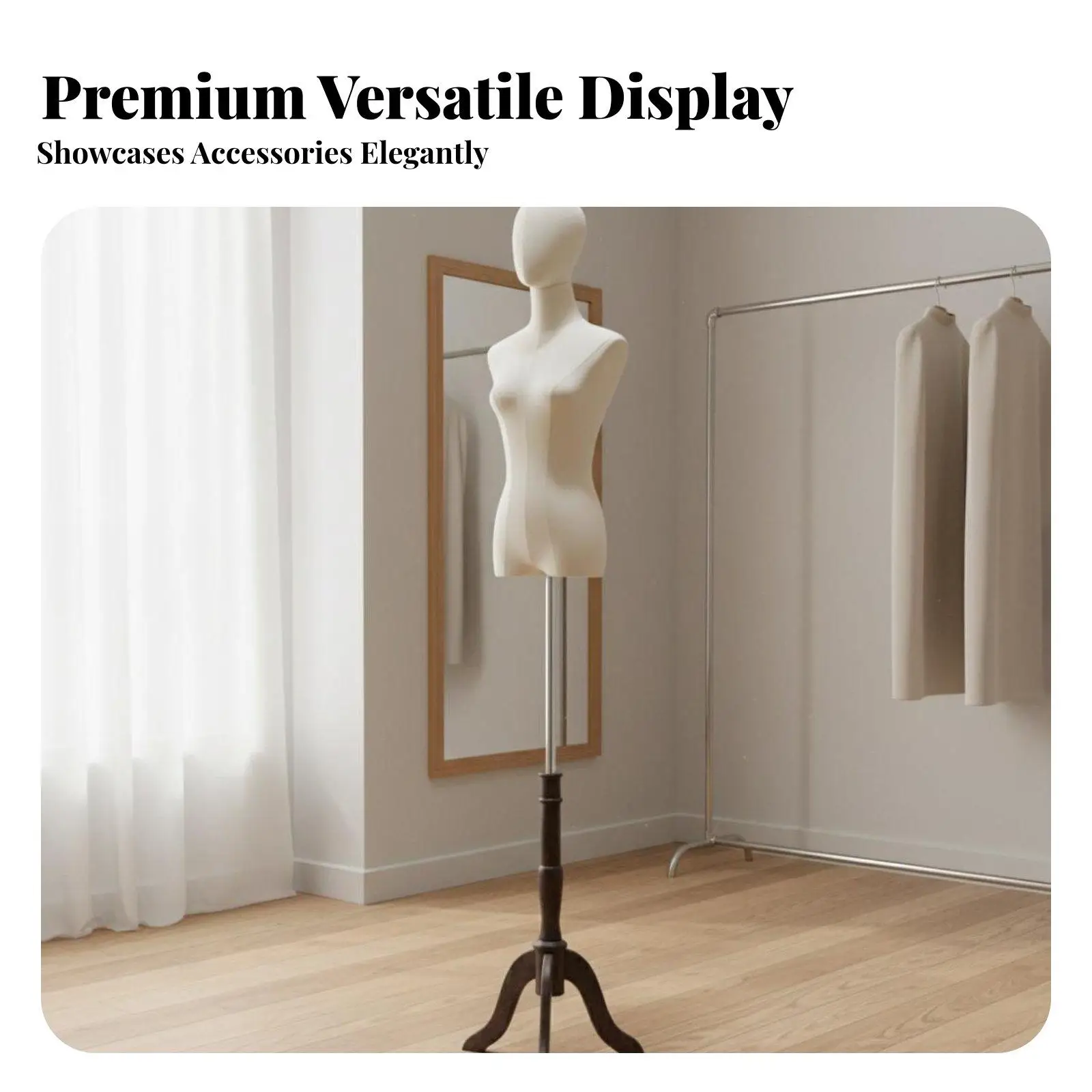 Versatile Dress Form Mannequin for Sewing Pinnable Torso Adjustable Stand for Designer Studios and Professional Photo Shoots