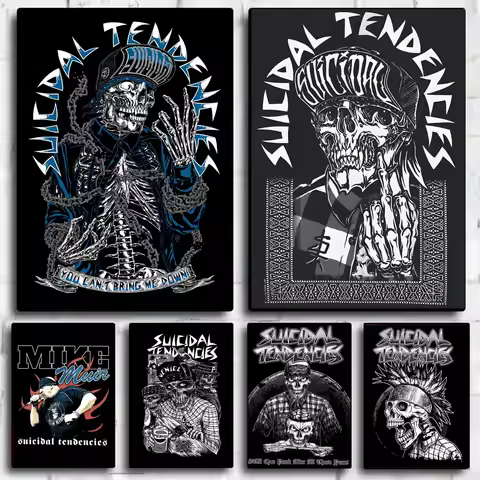 Suicidal T-Tendencies Poster HD Wall Stickers Mural Self-Adhesive Decals Home Decor Bedroom &amp; Living Room Gift Idea