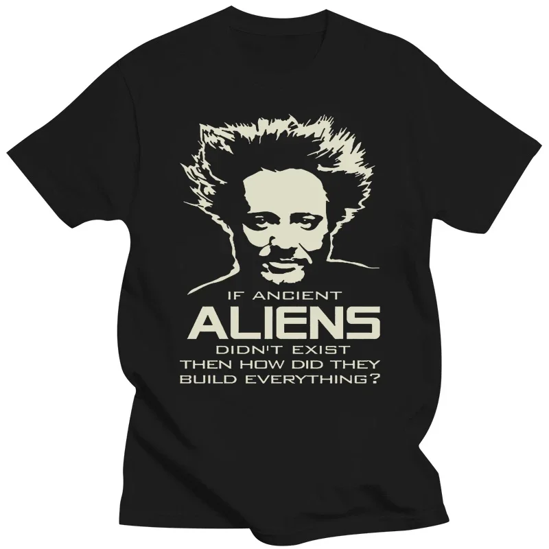 GIORGIO TSOUKALOS T SHIRT ANCIENT ALIEN ASTRONAUTS UFO SPACE mens designer clothes new in tops & tees Short Sleeve Round Collar