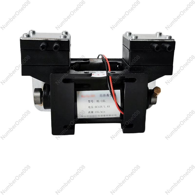 12V/220V High Positive and Negative Pressure Miniature Vacuum Pump Large Flow Beauty Instrument Mute Double-head Diaphragm Pump