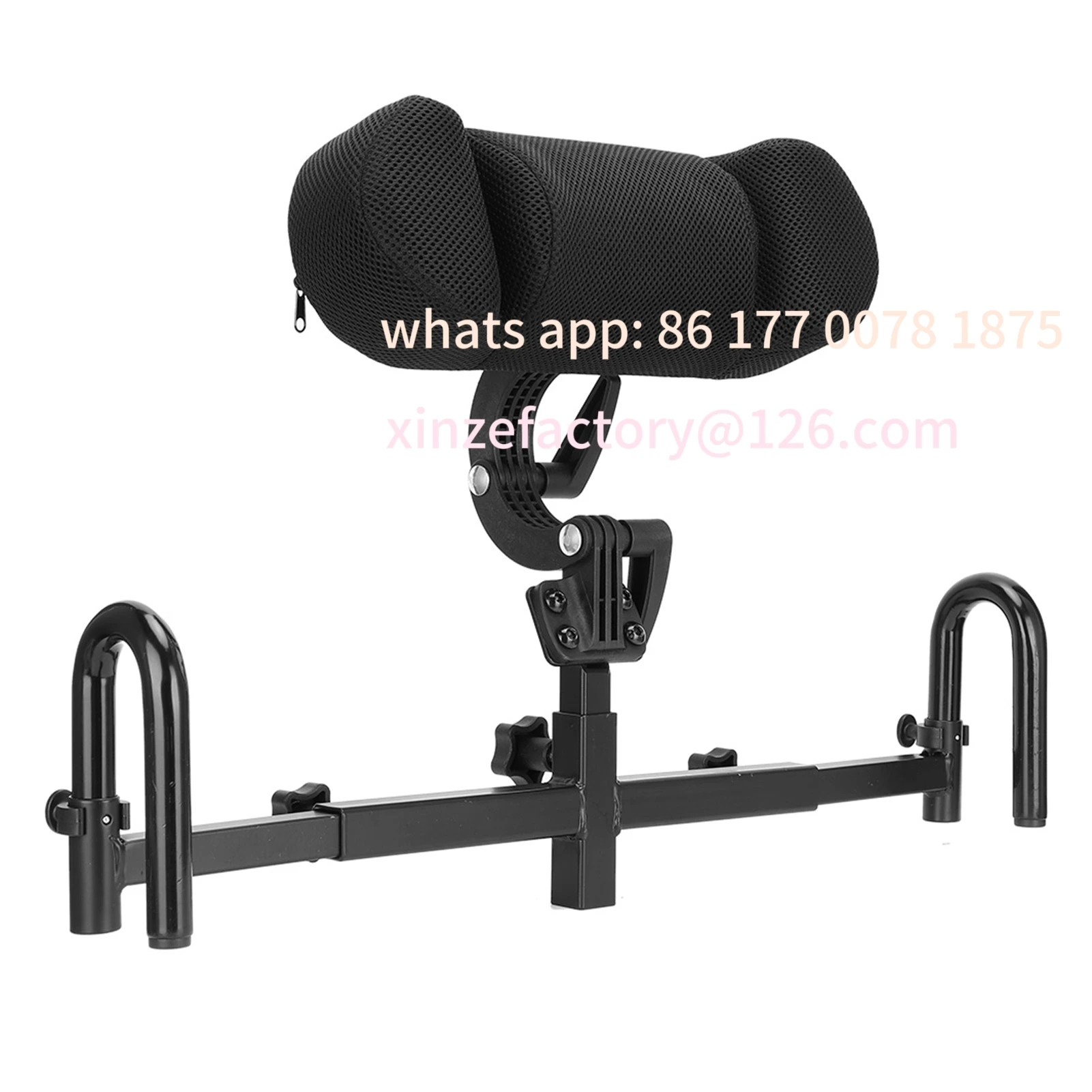 Customizable Wheelchair Headrest Black Comfortable Wheelchair Neck Support Handicapped for Old Man Wheelchairs People