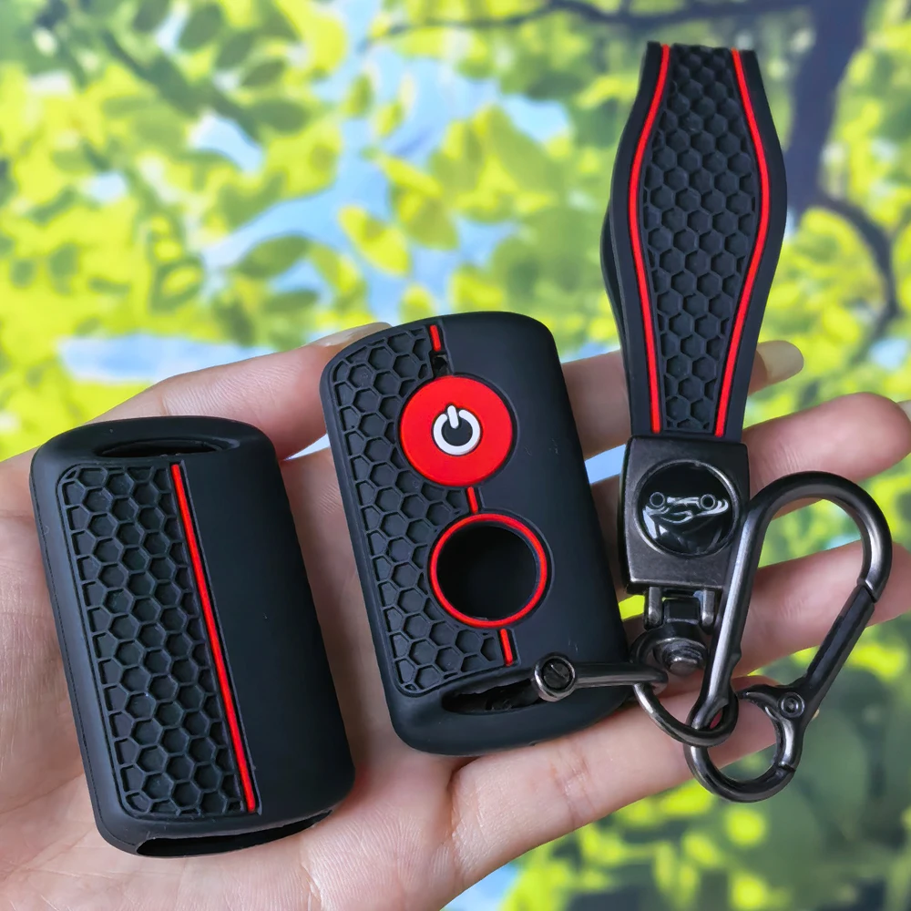 Snug‑Fit Silicone Fob Protector With Keychain For Yamaha Nmax 2021 2022 NVX NVX155 XMAX XMAX300 QBIX AEROX JAUNS