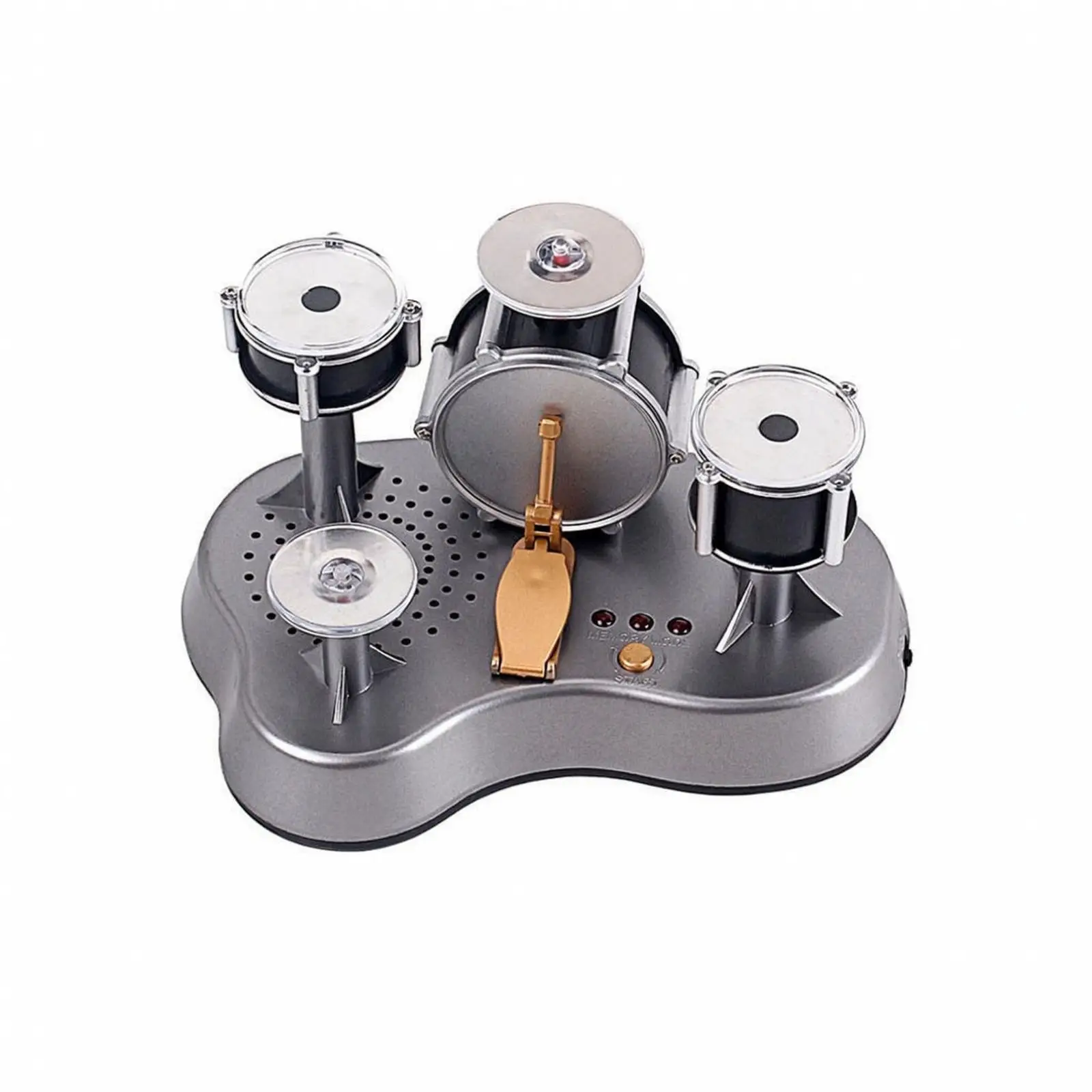 Tabletop Finger Drum Kit with Foot Pedal | Lightweight and metal construction, for Desk
