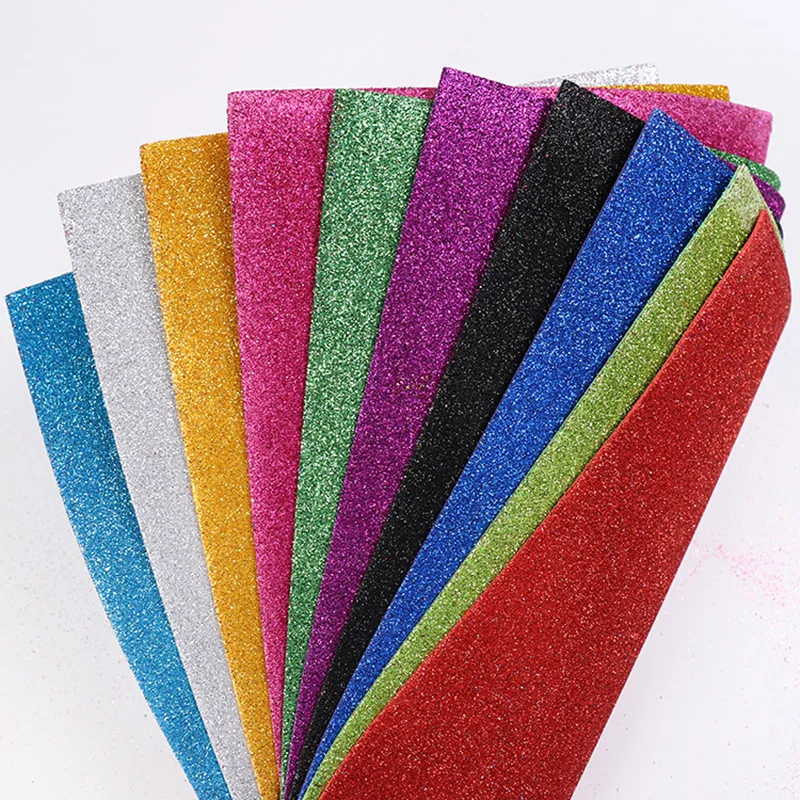 10pcs Thick A4 Gold Powder Glitter EVA Foam Paper Shining Soft Color Papers Kids Handmade DIY Scrapbooking Craft Decor Sticker