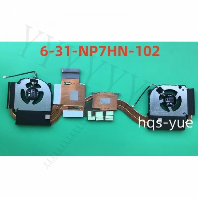 

Q+ Original for CLEVO NP70HP NP7HN-102 FNTR FNTS CPU+GPU COOLING FAN HEATSINK