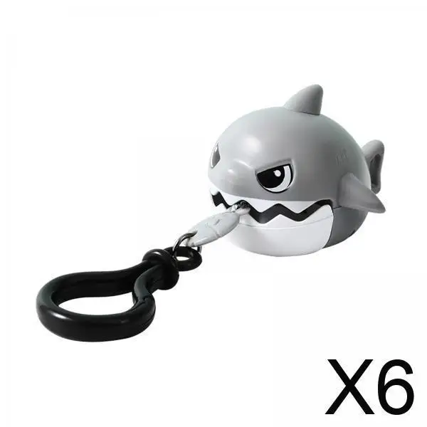Creatieve haai cartoon tas sleutelhanger plastic sleutelhanger dier charme pluche mini sleutelhanger voor portemonnee