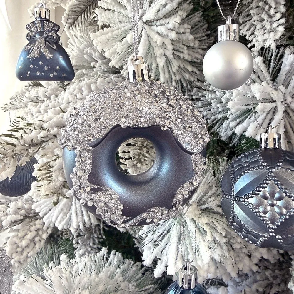 22Pcs/Set Durable 6CM Christmas Ball Shiny Creative Xmas Ornament Ball Christmas Pendant Decorations Home