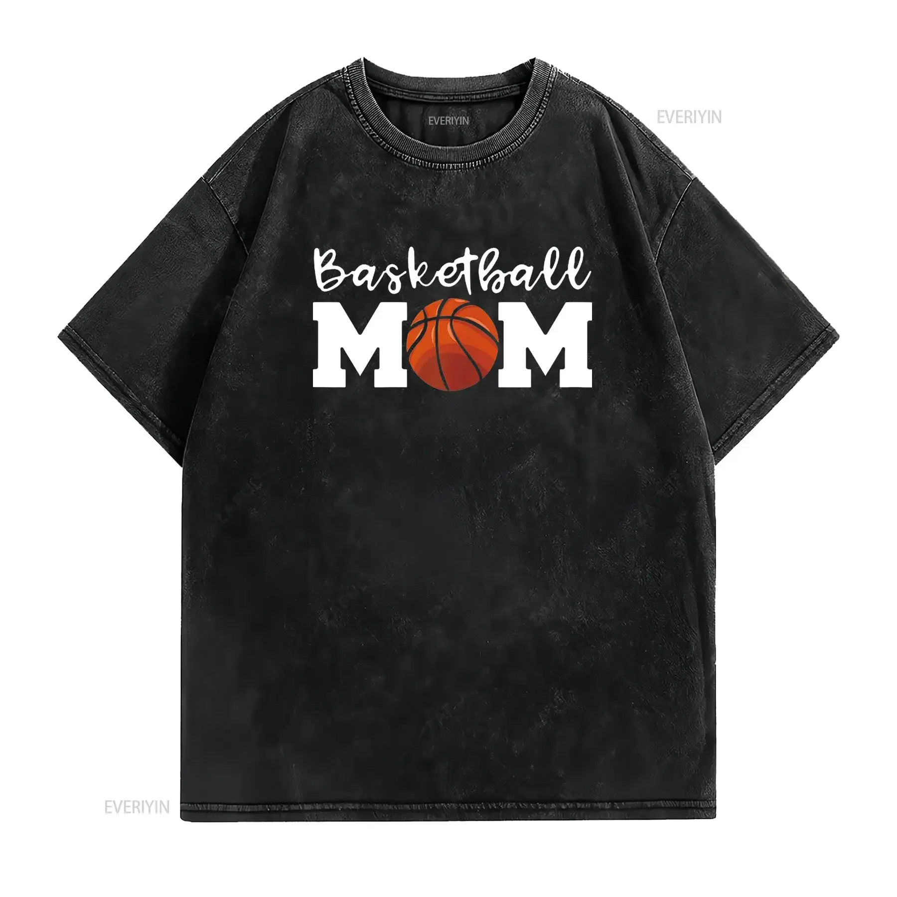 تي شيرت نسائي لكرة السلة Mom Cute Player Mama Team تي شيرت عتيق مصمم ملابس متعددة الاستخدامات وممتد ومريح
