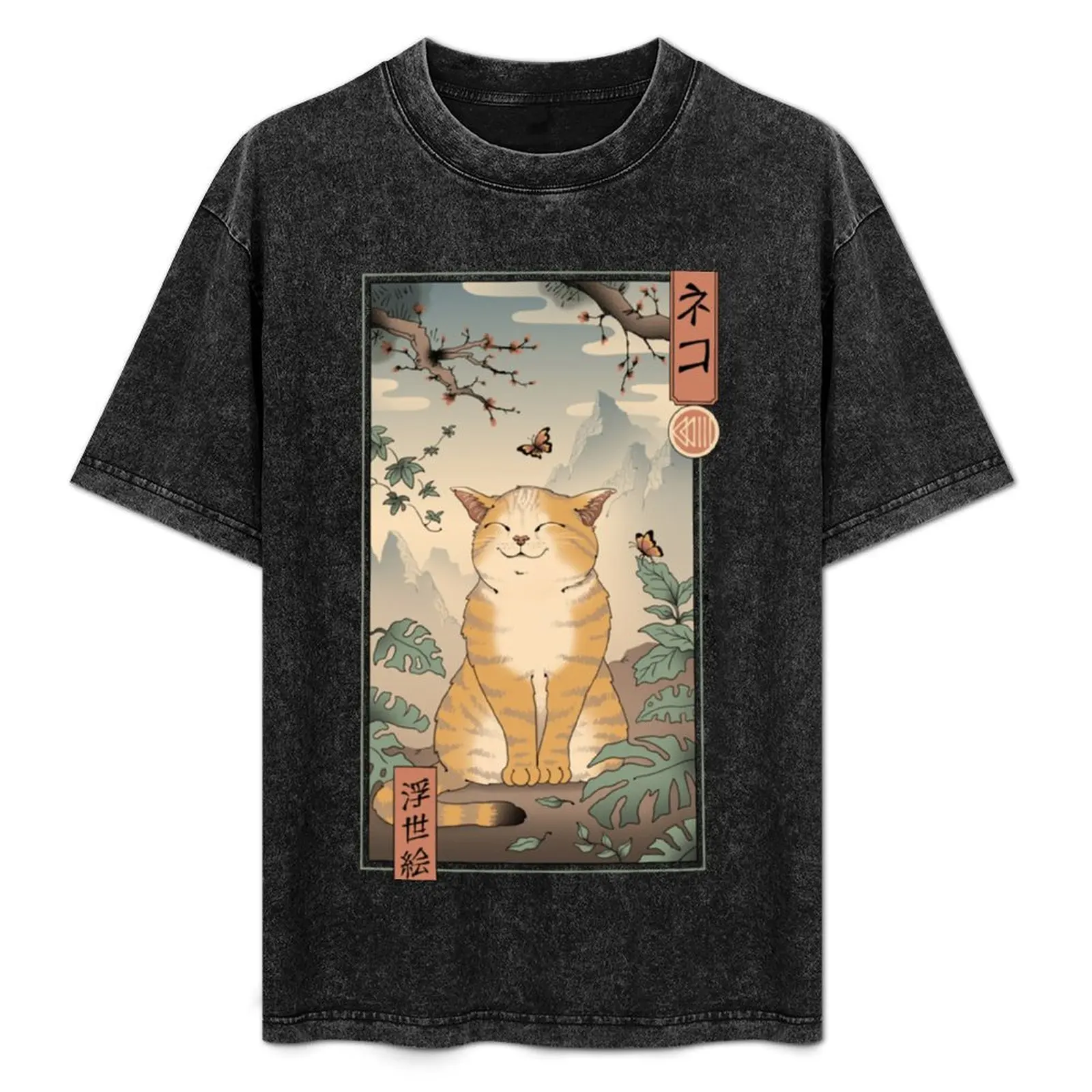 

Edo Cat T Shirt T-Shirt quick-drying oversized anime clothes clothing for men