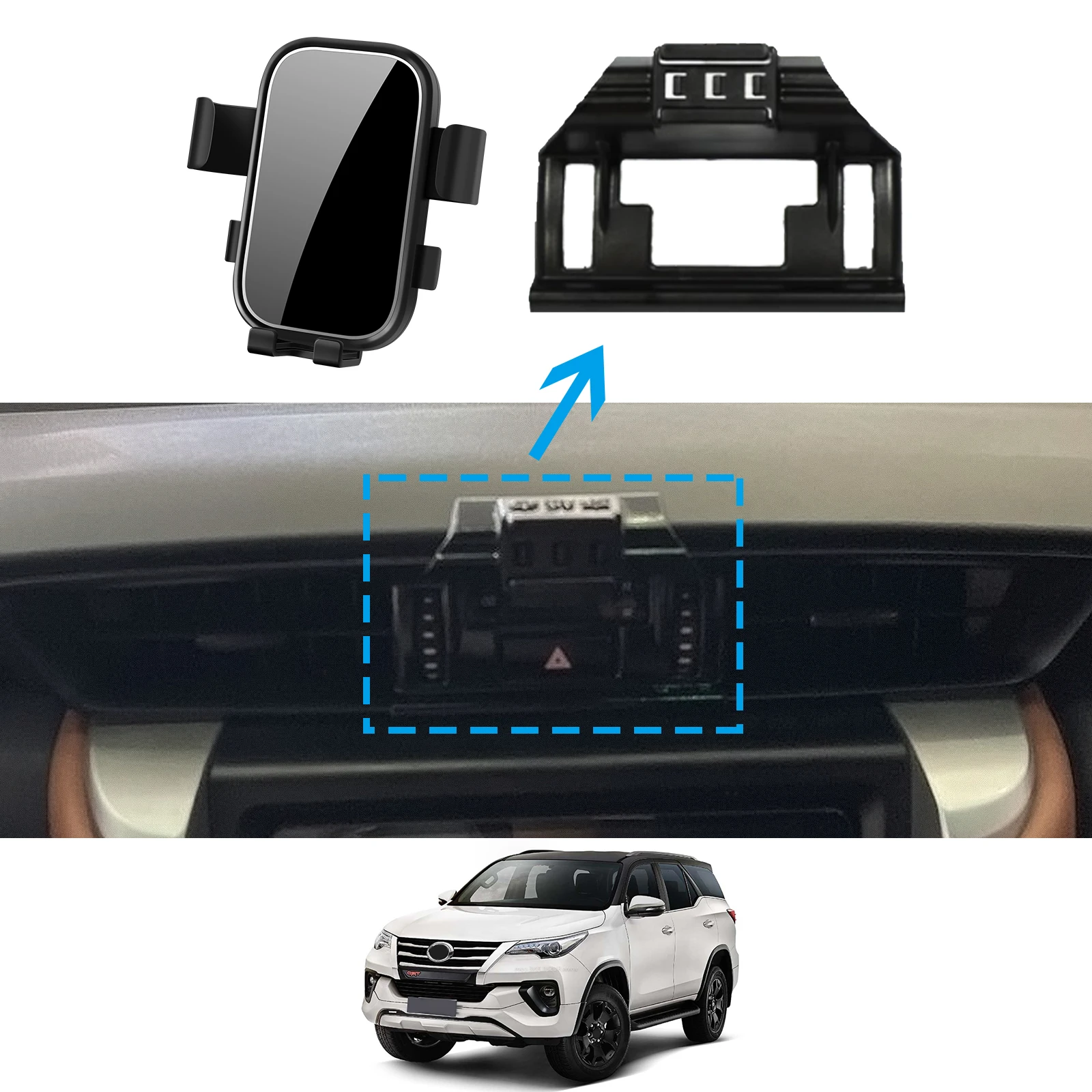 

Car Mobile Phone Holder for Toyota Fortuner 2016-2021 GPS Bracket Navigation Stand Auto Accessories