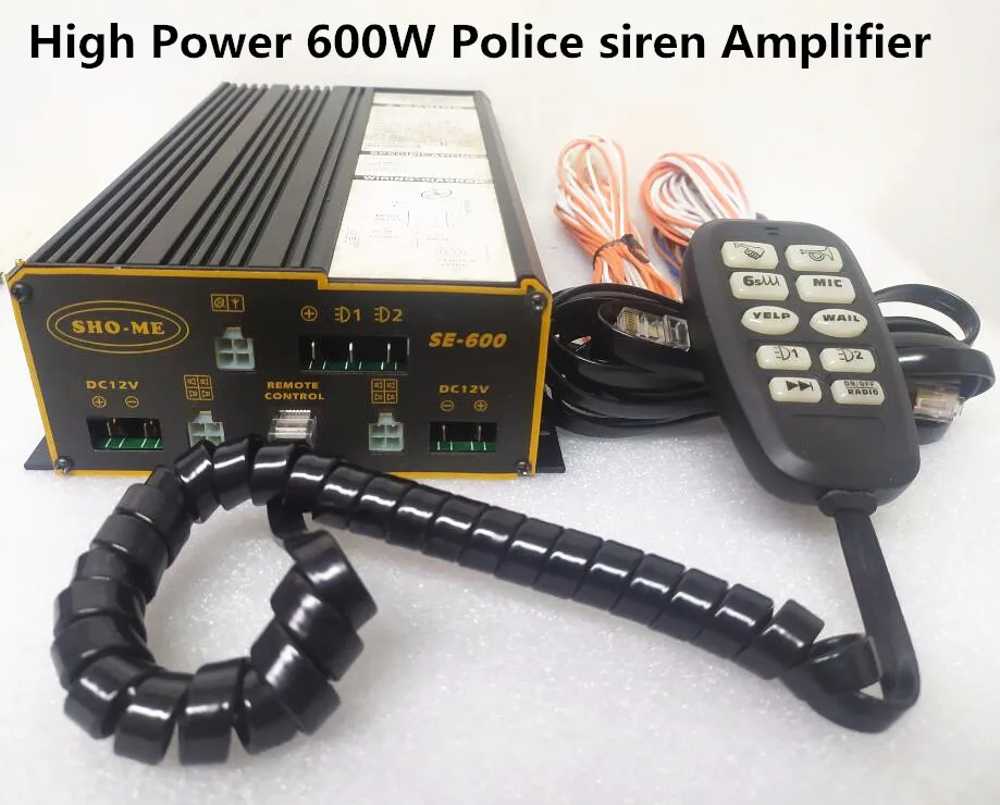 High Power 600W Emergency vehicle alarm Police siren amplifier ambulance car fire truck alarm with controller(without speaker)