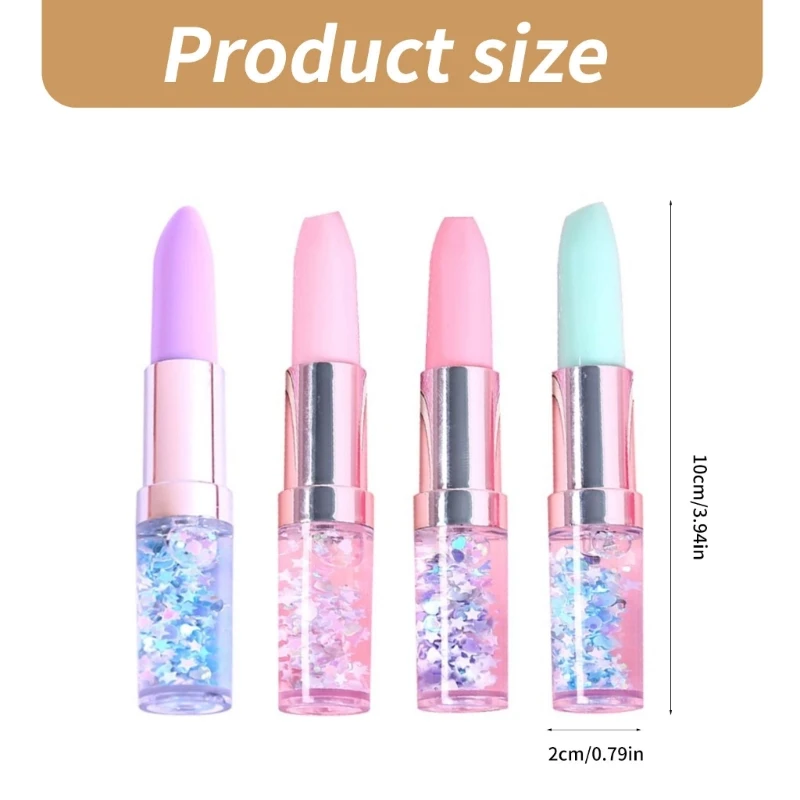 4 個の口紅型ゲルペン液体サンドペンポケットサイズゲルペン女の子子供用