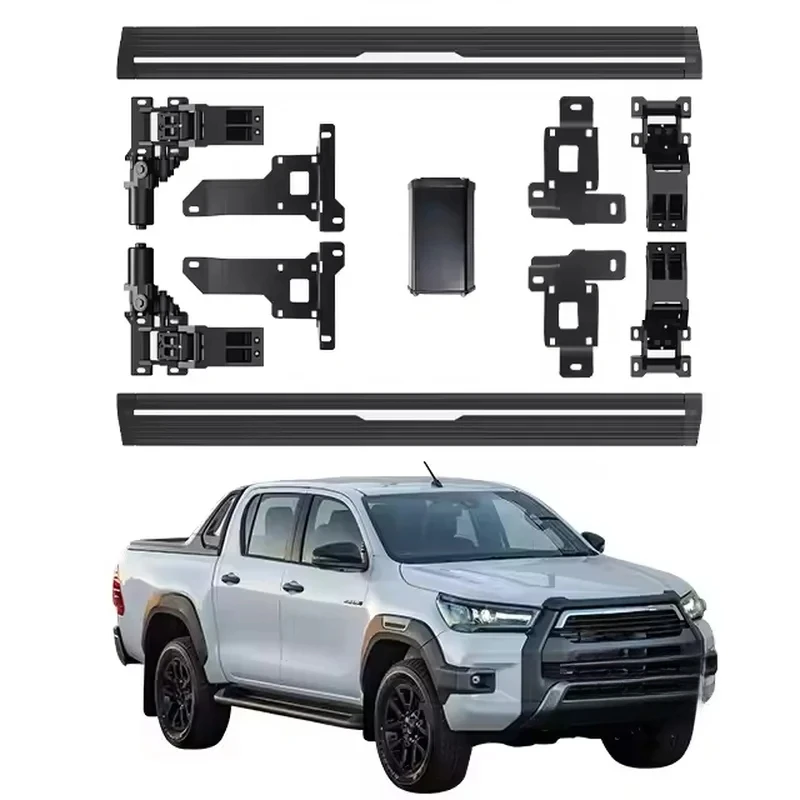 High‑Peormance Waterproof Powered Side Steps, Long‑Lasting Electric Foot Pedals For 2015+ Pickup Truck Aftermarket Exterior Up