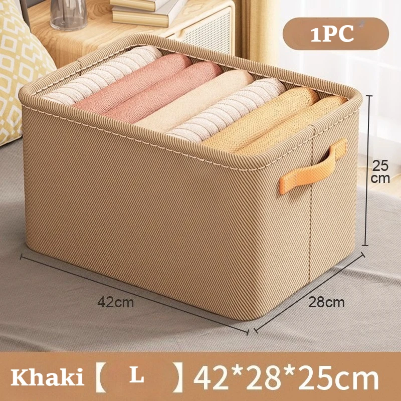 Non-Woven Fabric Storage Box with Thick Steel Frame Versatile Clothes Organizer for Dorms Homes, Hand Washable Available