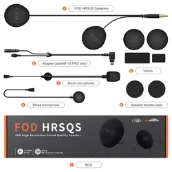 Fodsports HRSQS Headset Speaker with Microphone only for M1-S Pro Motorcycle Helmet Bluetooth Headset Intercom,3.5mm Jack.