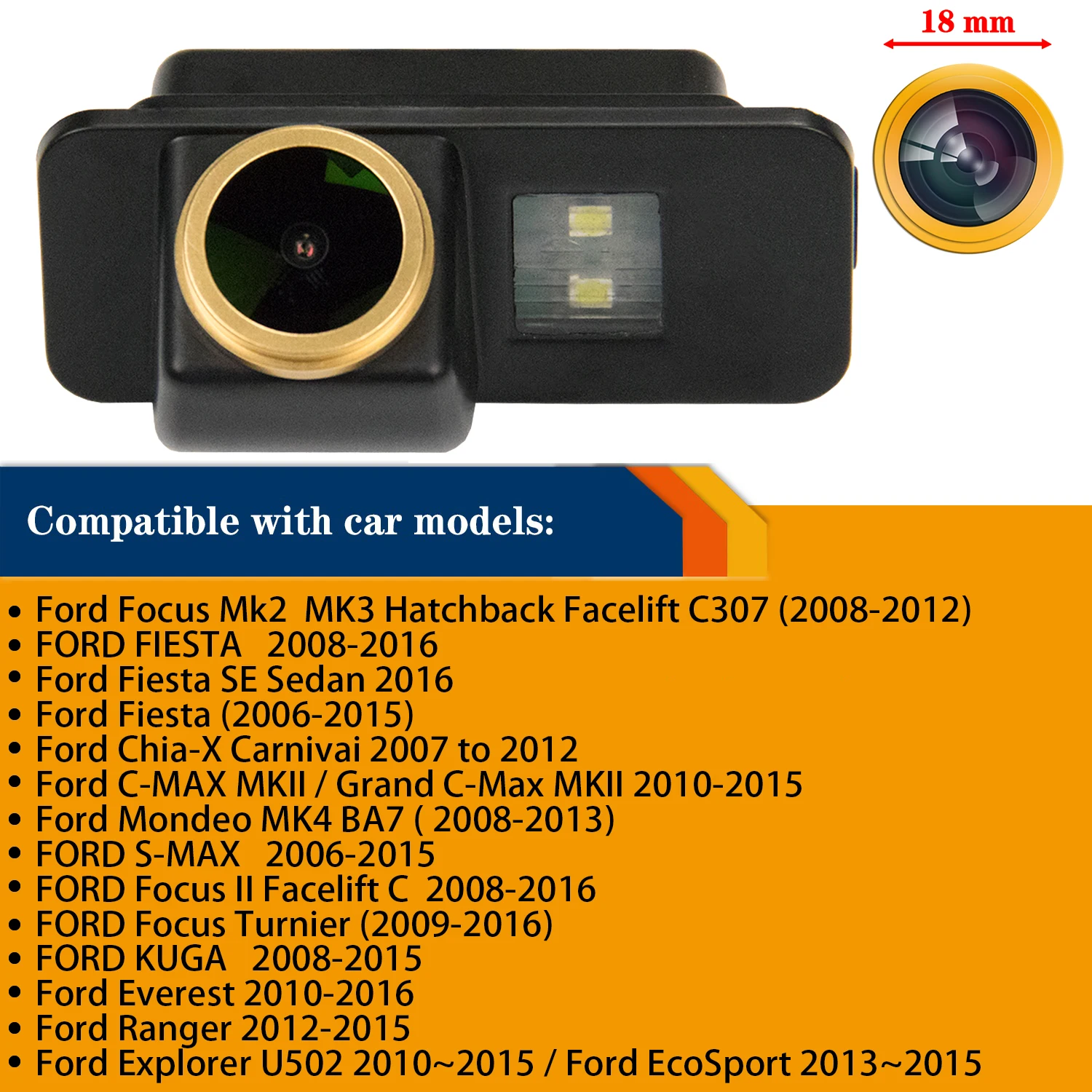 Misayaee Free Filter HD 1280 * 720P Car Rear View Camera for FOR D  Ranger  Explorer  EcoSport Fiesta  Kuga S-Max C-Max Mondeo F