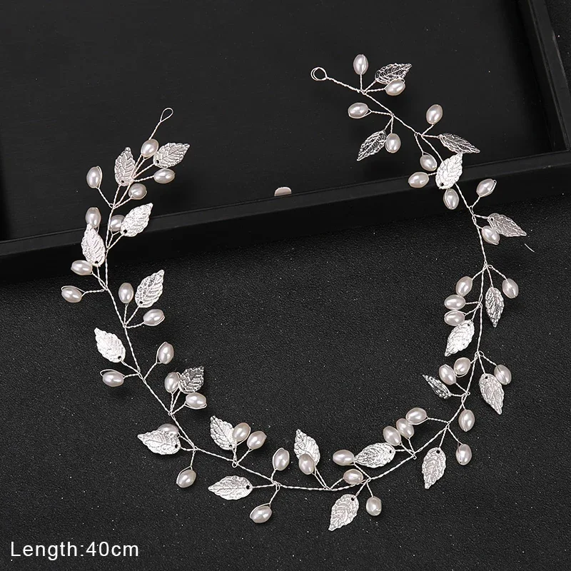 Women Crystal Headbands Wedding Handmade Hair Accessories Decoration Pearl Rhinestone Head Wear Hair Ornament For Bride Girls image 3