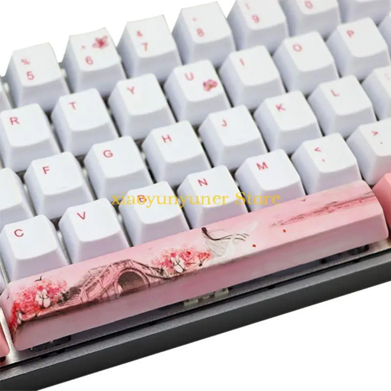 

P9JB милая девочка Keycap PBT Стандартное сублимация процесса красителя KeyCap 73Keys OEM Profile 6U Пространство для клавиатуры
