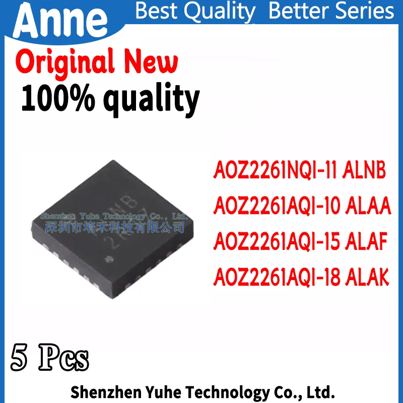 (5piece) New AOZ2261NQI-11 AOZ2261NQI ALNB AOZ2261AQI AOZ2261AQI-10 ALAA AOZ2261AQI-15 ALAF AOZ2261AQI-18 ALAK QFN-23