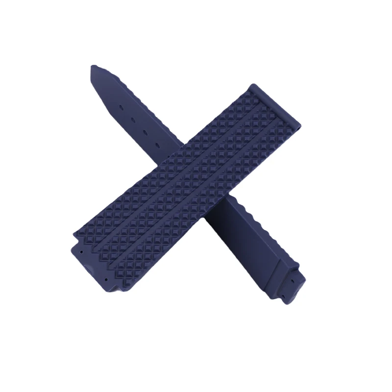 19x26 مللي متر الرجال حزام ساعة مطاطي الملحقات المتوافقة مع Hublot Big Bang ساعة الرياضة في الهواء الطلق ساعات سيليكون الفرقة الأساور