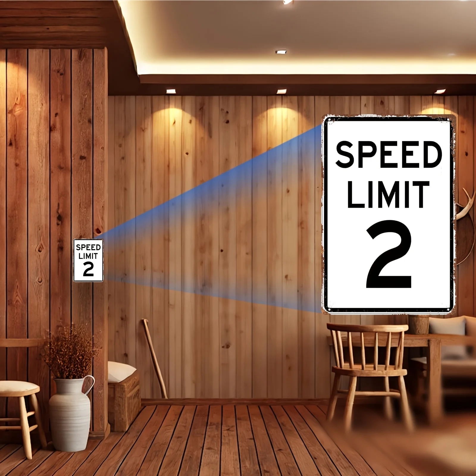CIFBUY Retro Speed Limit 2 Aluminum Wall Art Waterproof Decor for Home Garage Porch Garden Patio