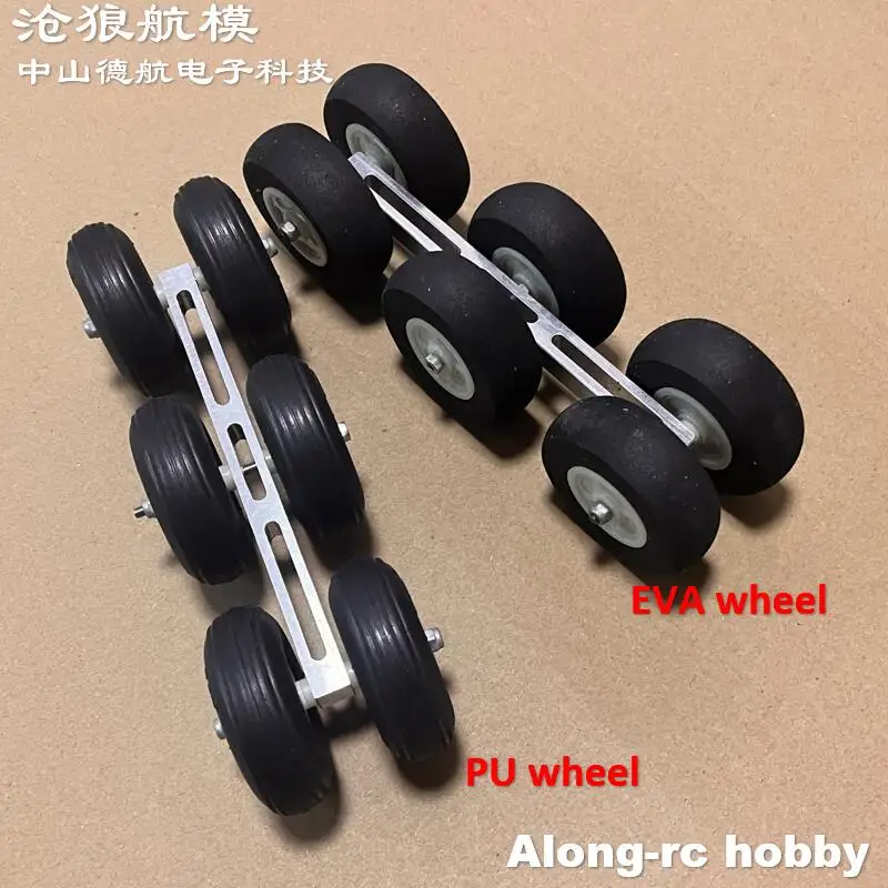 Train d'atterrissage à 6 roues en PU ou EVA, hauteur 130 140 150 160mm, pour avion RC, bricolage, modèles d'avion de ligne, pièces de rechange Airbus