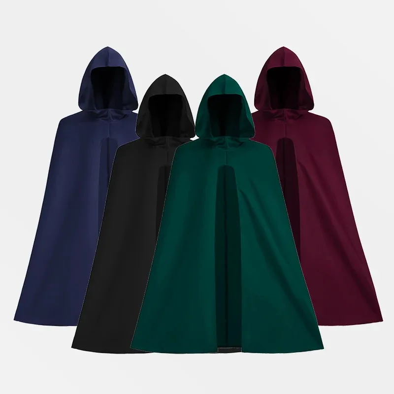 고대 레트로 성인 남성 후드 중세 사냥꾼 궁수 망토 마법사 켈틱 전사 코스프레 무대 드라마 의상