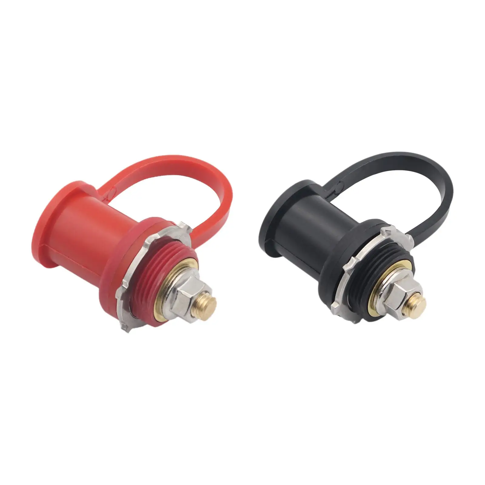 Dustproof Battery Charging Connectors 250A 48V for Automotive RV Truck ATV UTV with Brass Studs and PVC Nylon Shell
