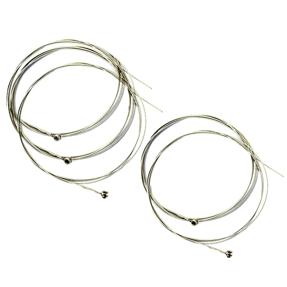 

Electric Guitar Strings Silver Tone Clear Bright Sound Smooth For Beginners Practice Includes Bass String Set
