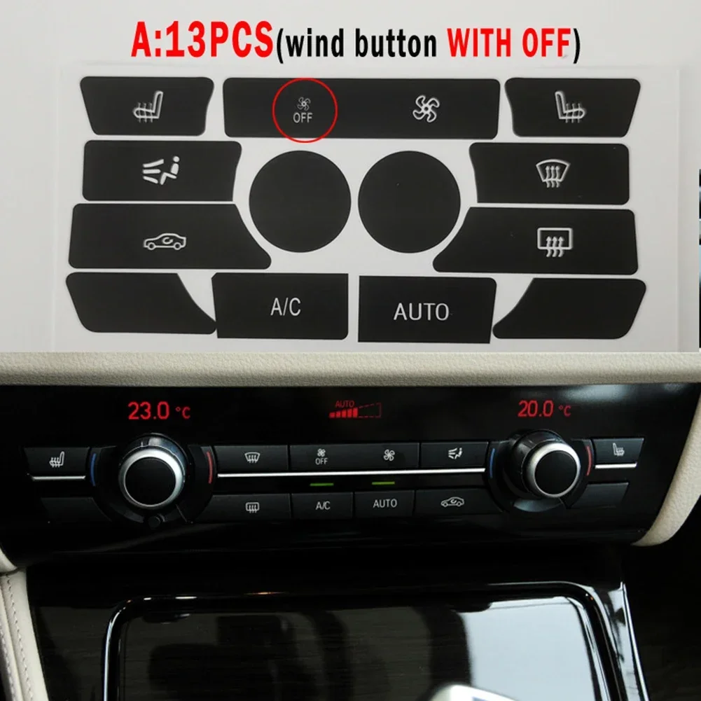 Button Sticker High Quality Replacement Kit for BMW 7 Series F01 F02 F15 Precision Cut Stickers with Advantages