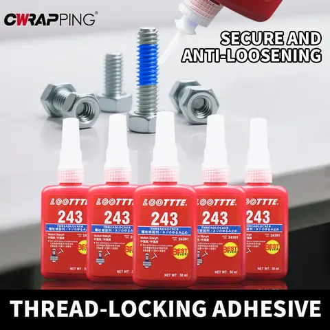 243 Screw Glue Anti Loosening Fastening Anaerobic Glue Corrosion-Resistant High-Temperature Resistant Thread Sealing Glue 50ML