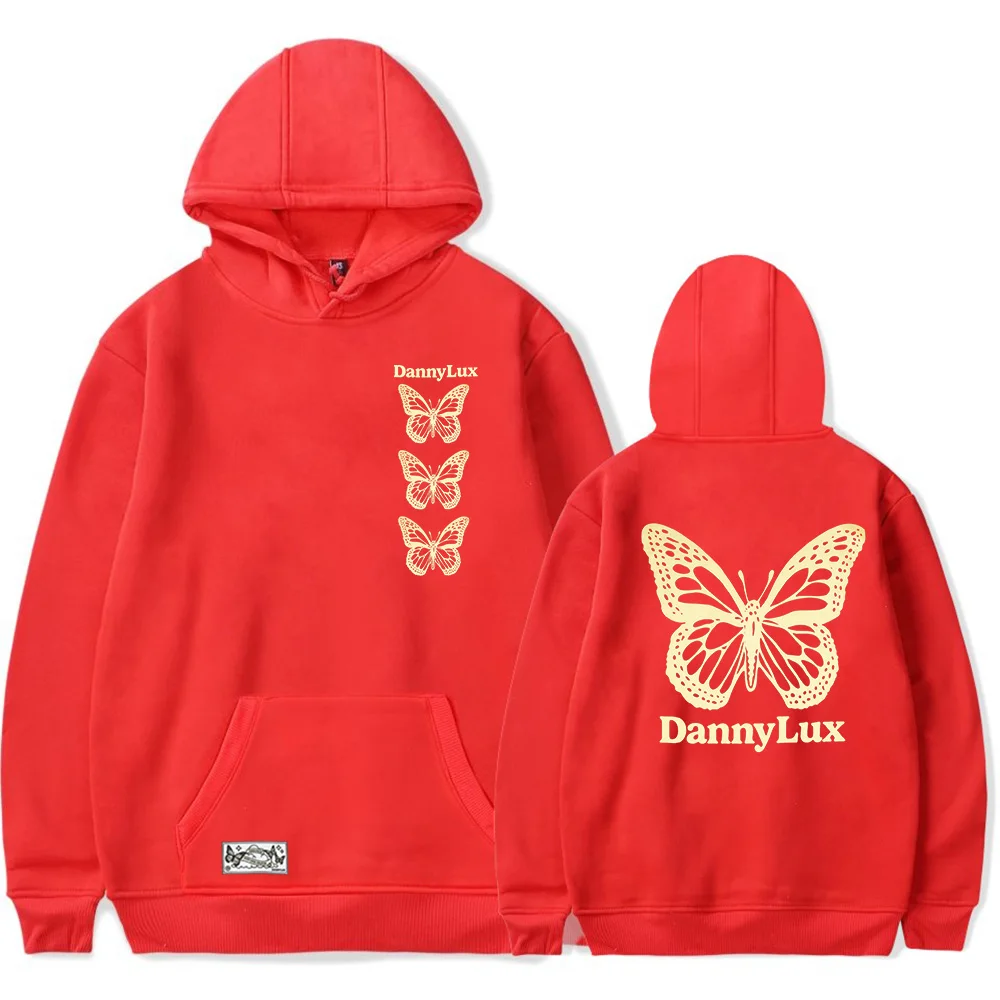 DannyLux-BUTTERFLY Hoodie Unisex, Merch Concert, Impressão gráfica popular, Pulôver Casual, Camisola, Streetwear, 2023