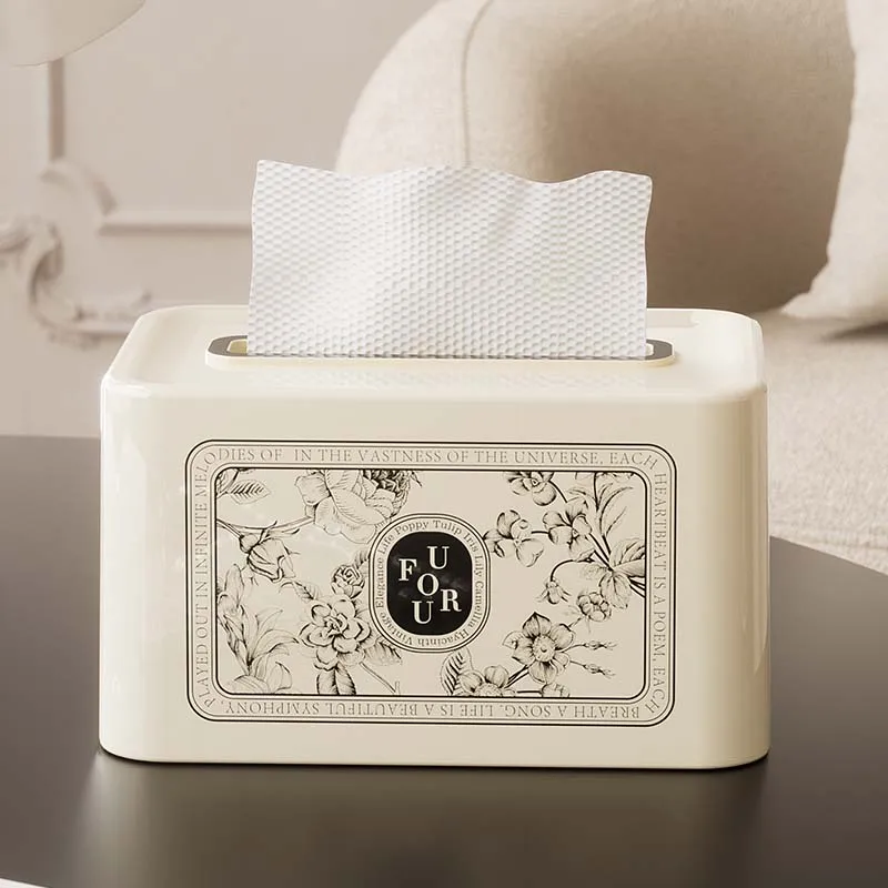 Tissue box living room light luxury home dining table creative cute art advanced sense tea table decoration paper box