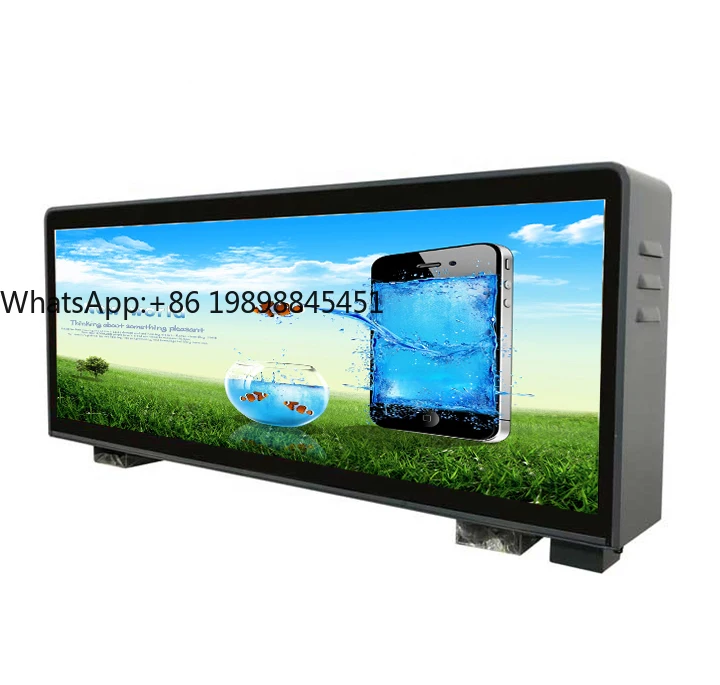 

960x320mm Waterproof P4 Car Taxi Top Double Side Led Screen Outdoors Advertising Display Programmable Advertising Display