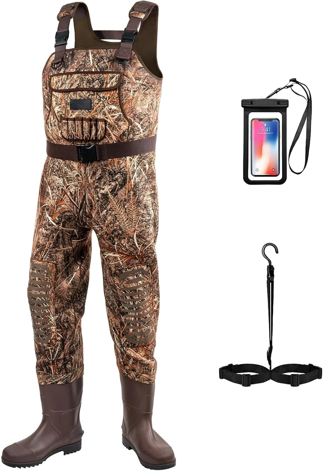 Waders for Men with Boots, Waterproof Neoprene Chest Waders for Women, Duck Hunting & Fishing Insulated Waders