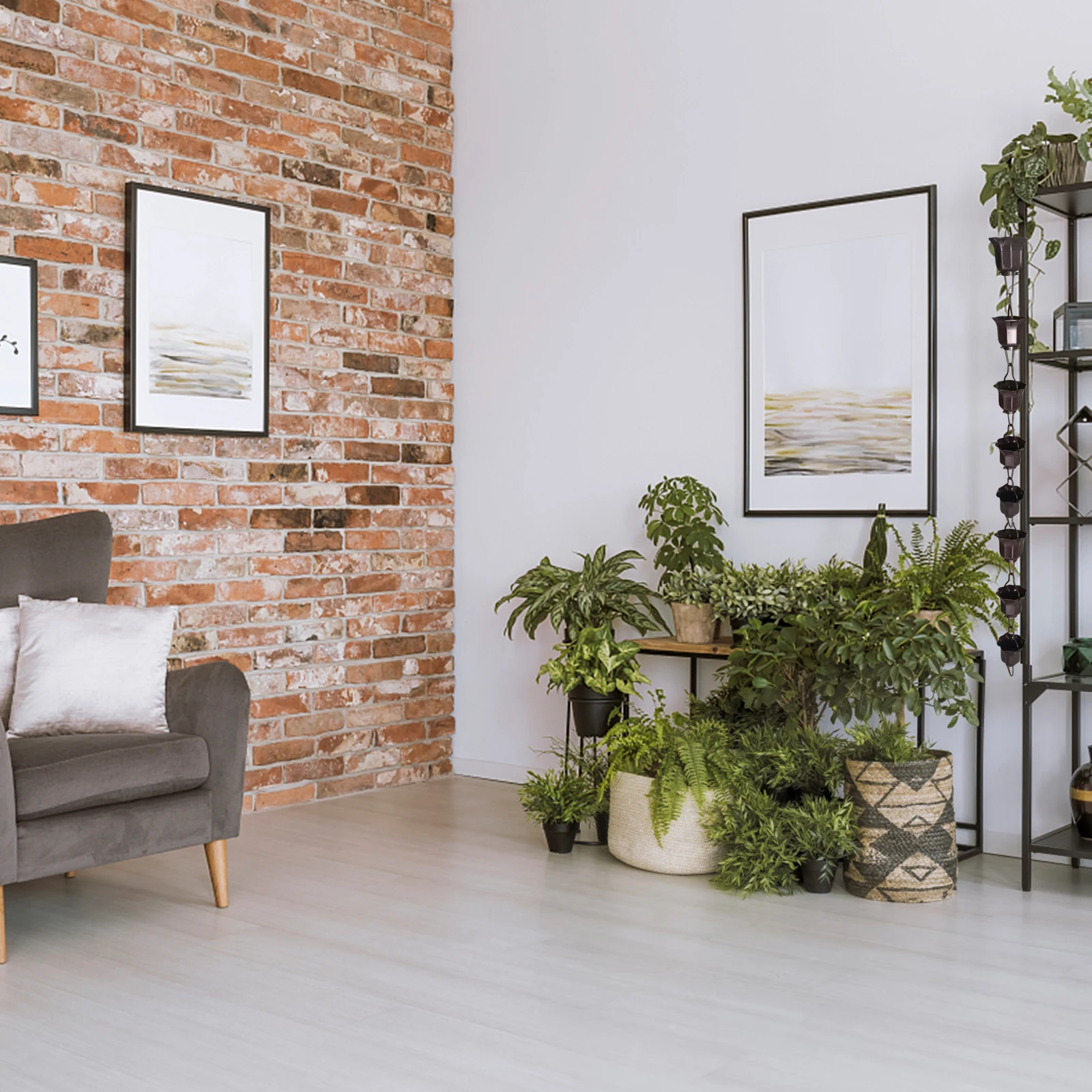 

5pcs Hooks Aluminum Alloy Garden Courtyard Heavy Duty Rain Gutter Chains Accessories Easy Install Practical Use