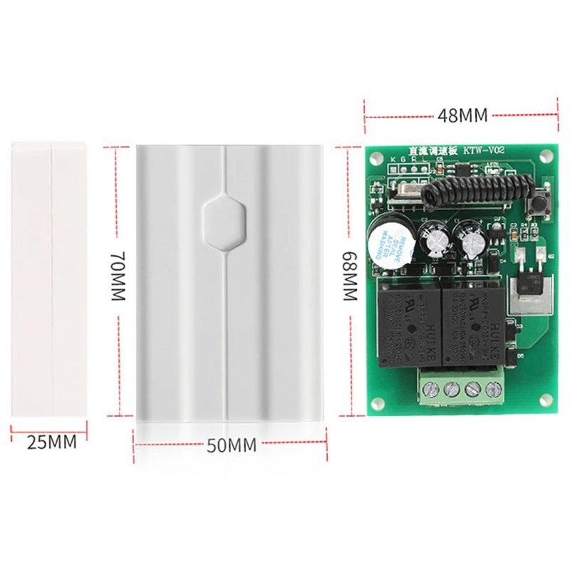 DC12V Motor Controller Kit Speed Wireless Remote Control Electric Dining Table Rotary Speed Regulator Motor Controller-AT35