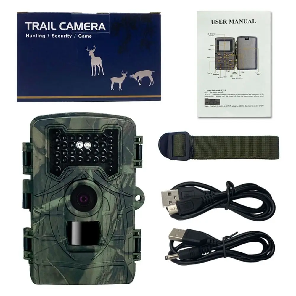 IP66 Waterproof Infrared Trail Track Camera Automatic 120° Wide-Angle Surveillance Monitoring Camera Multifunctional 36MP Photo