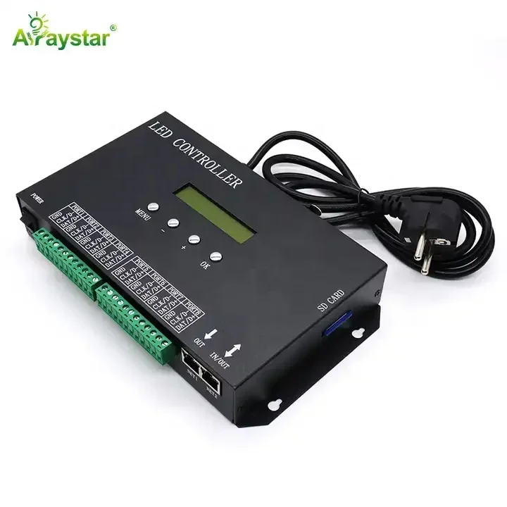 Контроллер LED DMX512 H807SA, 8-канальный, ARTNET, SD-карта, постоянное напряжение, контроллер пикселей RGB IC с поддержкой DMX512 и RDM.