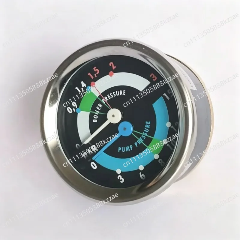 1pc Universal Double-pointer Pressure Gauge for Coffee Machine for MARZOCCO/ Cerimon /BEZZERA/ SAN Marco la marzocco