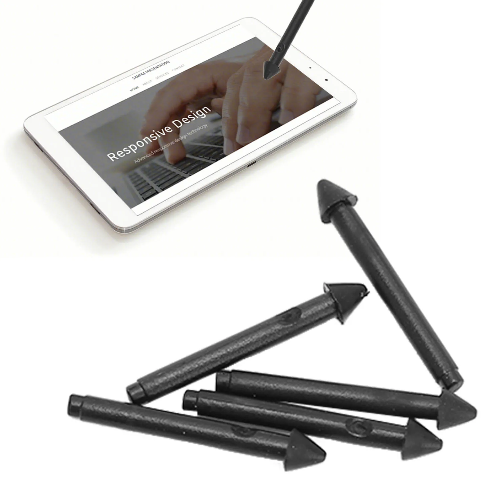 Ujung Pena Pro 7 Ujung Pena Tablet Pro Ujung Mengkilap Sensitivitas Tinggi ABS Akurat untuk Pro 7 6 5 4