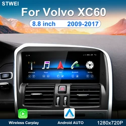 For Volvo XC60 2009-2017 Car Radio Multimedia Video Player, Android System, GPS Navigation, Car Stereo, Wireless Carplay