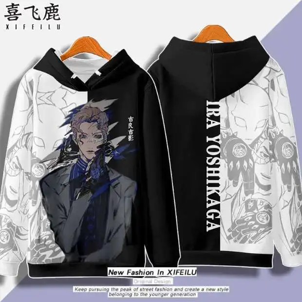 

Anime Jojo's Bizarre Adventure Kira Yoshikage Hooded Hoodie Cosplay Autumn Winter Men Women Coat Loose Jacket Tops anime