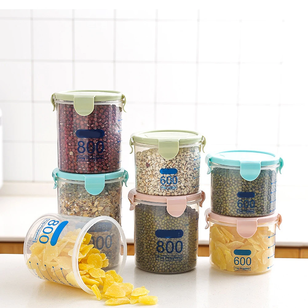 

Food Storage Jar Dry Container Air Tight Cereal Containers Snack Leakproof Flour Keeper for Bottle Transparent