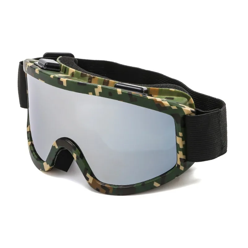 Outdoor Ski Goggles, Colorful Anti-fog and Windproof Large-frame Mountaineering Goggles, Eye-protection Sports Glasses.
